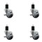 Service Caster 3'' SS Thermoplastic Rubber Swivel 1-3/4'' Expanding Stem Caster Set with Brake, 4PK SCC-SSEX20S314-TPRB-TLB-134-4 - alternate 1